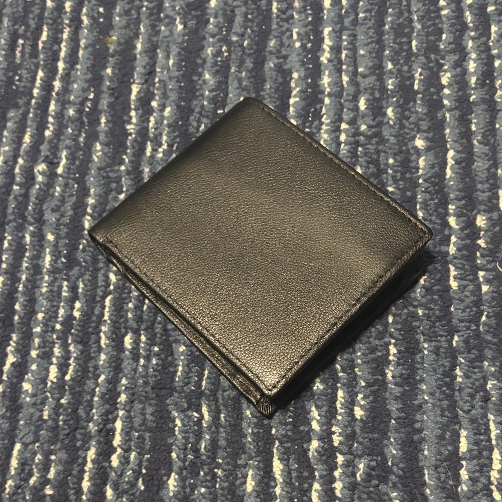 Classic Black Leather Bi-Fold Wallet